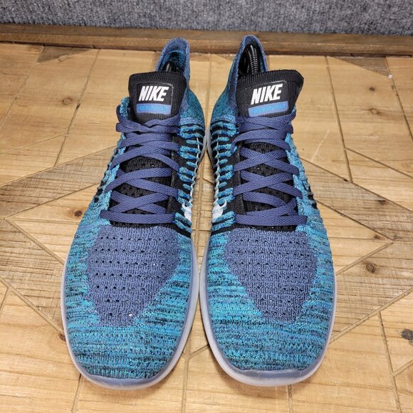 Nike Free RN Flyknit Ocean Fog Blue Gray Running Shoes 831069-404 Men's 10.5 - Picture 3 of 11